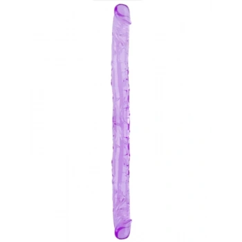Censan Çift Taraflı Esnek Dildo 34 cm – Gerçekçi Dokulu Mor Renk