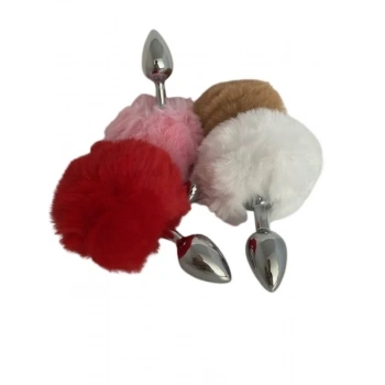 CENSAN Tavşan kuyruklu Renkli Anal Plug