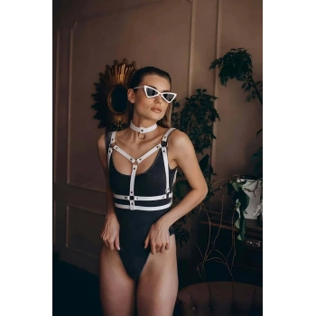 Choker Detaylı Şık Göğüs Kemer - APFT990