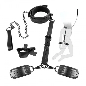 Deri Bağlama Seti Siyah