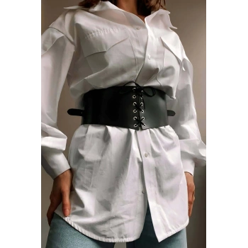 Deri Korse Kemer, Şık Deri Harness Kemer - Brf1127