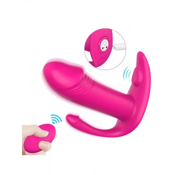 Didi G-Noktası ve Klitoris Emiş Özellikli Kumandalı Vibratör