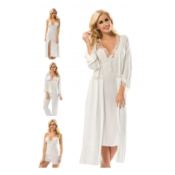 Ekru Penye Çeyizlik 6 Lı Set - 1510