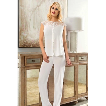 Ekru Penye Pijama Takımı - 1561