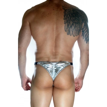 Erkek Arkası Büzgülü Gümüş Brazillian Slip