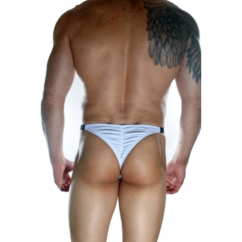 Erkek  Beyaz Arkası Büzgülü Brazillian Slip