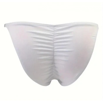 Erkek  Beyaz Büzgülü Slip İç Giyim