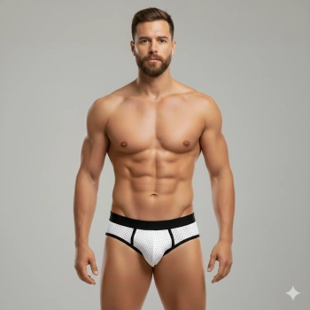 Erkek Beyaz File Slip İç Giyim