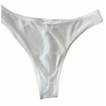 Erkek Biyeli Beyaz Transparan Brazillian Slip