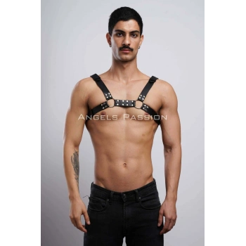 Erkek  Deri Fantazi Göğüs Harness - Brfm8