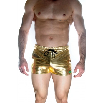 Erkek Gold Lame Short