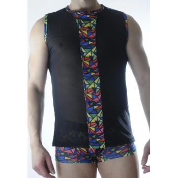 Erkek Transparan Renki Atlet Boxer Takımı