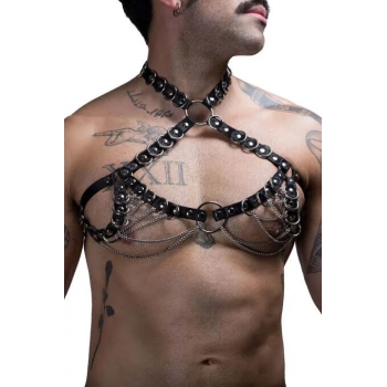 Erkek Zincirli Göğüs Harness - APFTM190