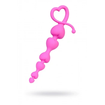 Eromantica anal zinciri, silikon, pembe, 18,5 cm, Ø 3,1 cm