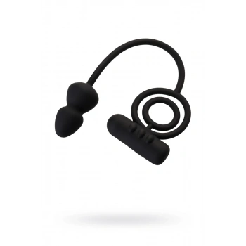 Erotist Ekstra Stimülasyonlu Anal Plug, silikon, siyah