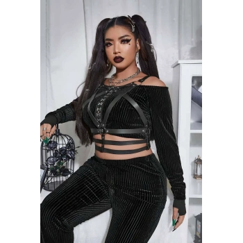 Fantazi Deri Göğüs Harness, Kadın Göğüs Üzeri Harness - APFT955