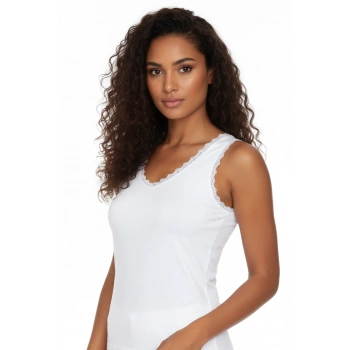 Geniş Askılı Dantelli Ribana Atlet B610