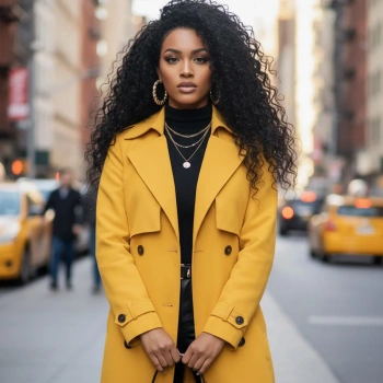 Gerçek Front Lace Tül Peruk - Kabarık Afro - Doğal 65-70cm