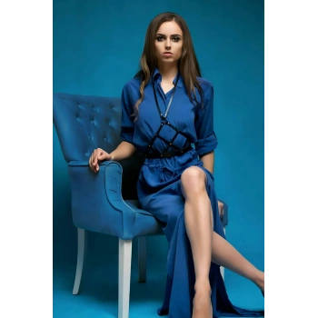 Göğüs Altı Kare Detaylı Şık Harness - APFT187