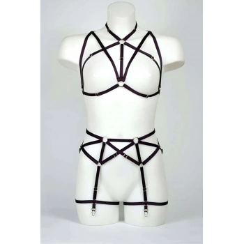 Göğüs Ve Jartiyer Kemerli Seksi Harness - Brf161