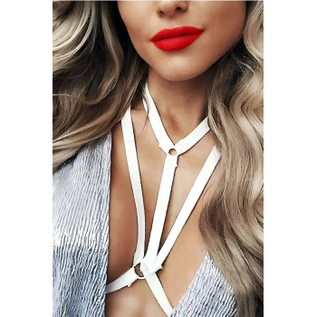 İç Giyim Seksi Aksesuar Beyaz Harness - APFT93