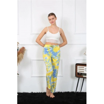 Kadın Pamuklu Alt Pijama Sarı