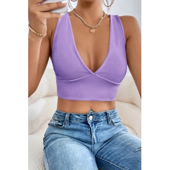 Kadın Siyah Çapraz Sırt Detaylı Şık Crop Top Büstiyer