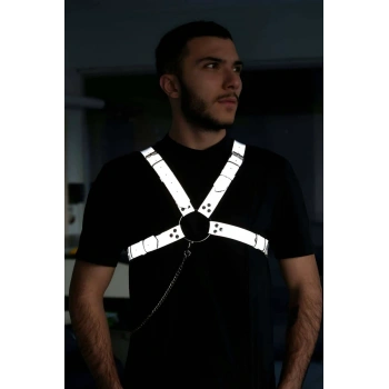 Karanlıkta Parlayan Reflektörlü Erkek Göğüs Kemer - APFTM95