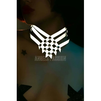 Karanlıkta Parlayan Seksi Choker - Reflektörlü Chohker - APFT585