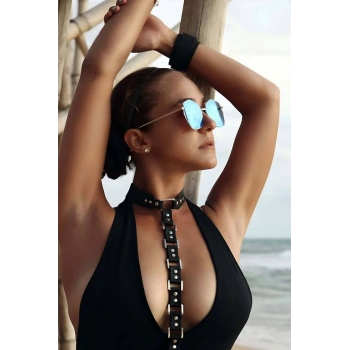 Kare Aksesuar Detalı Seksi Harness - APFT344