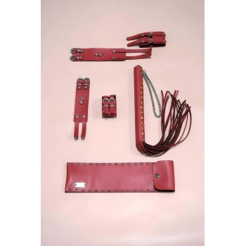 Kırbaç Kelepçe Takım 3lü Set, El - Ayak Kelepçesi, Kırbaç - APFT1305