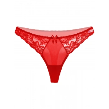 Kırmızı Dantelli Fantezi G String Külot