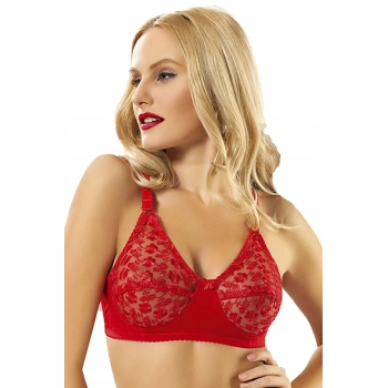 Kırmızı Dantelli Toparlayıcı Sütyen - 506