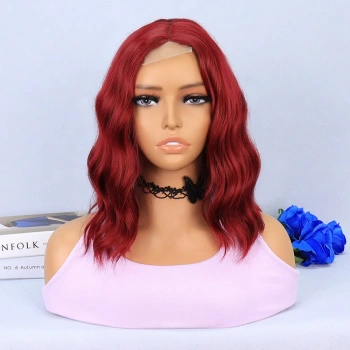 Kızıl Fiber Sentetik Tül Peruk