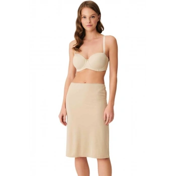 Mikropolyamid Diz Altı Uzun Etek Jüpon