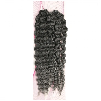 Nice Bulk Afro Su Dalgası Saç - Siyah / Gri Ombreli