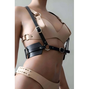 Omuzdan Askılı Deri Bel Harness, Askılı Bel Kemeri - APFT1148
