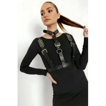 Omuzdan Askılı Omuz Ve Göğüs Üzeri Deri Kemer - Brf969