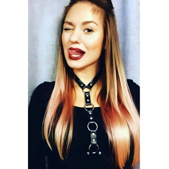 Parçalı Şık Deri Göğüs Harness - APFT307