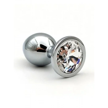 Paslanmaz Çelik Anal Plug Tıkaç Beyaz Taşlı