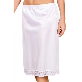 Polyamid Dantelli Diz Altı Jüpon