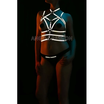 Reflektörlü Göğüs Üzeri Harness Karanlıkta Parlayan Harness - APFT430