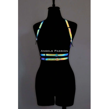 Renkli Reflektörlü Göğüs Harness, Karanlıkta Parlayan Göğüs Harness - APFT205