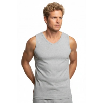 Şahinler Sıfır Kollu V Yaka Ribana Atlet E032