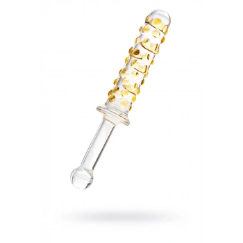 Sexus Glass Çift Taraflı Cam Dildo, Şeffaf, 25 cm