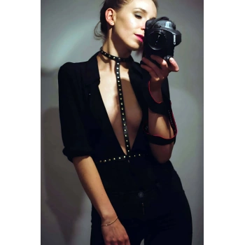 Sıralı Perçinli Şık Harness - Brf343