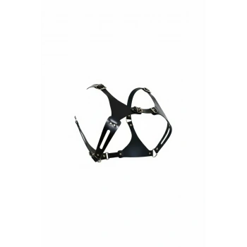 Siyah Kadın Kemer Deri Vücut Tokalı Aksesuar - Brf1271