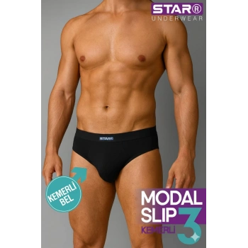 Star 109 Erkek  3lü Modal Slip
