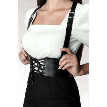 T-shirt, Elbise Üzeri Şık Deri Kemer - Brf822