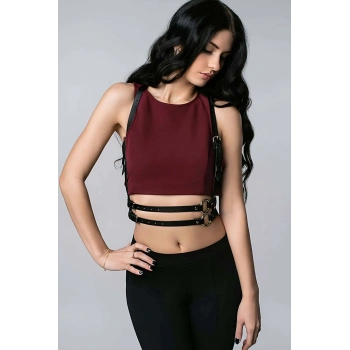 T-shirt Üzeri Seksi Deri Aksesuar - Brf210